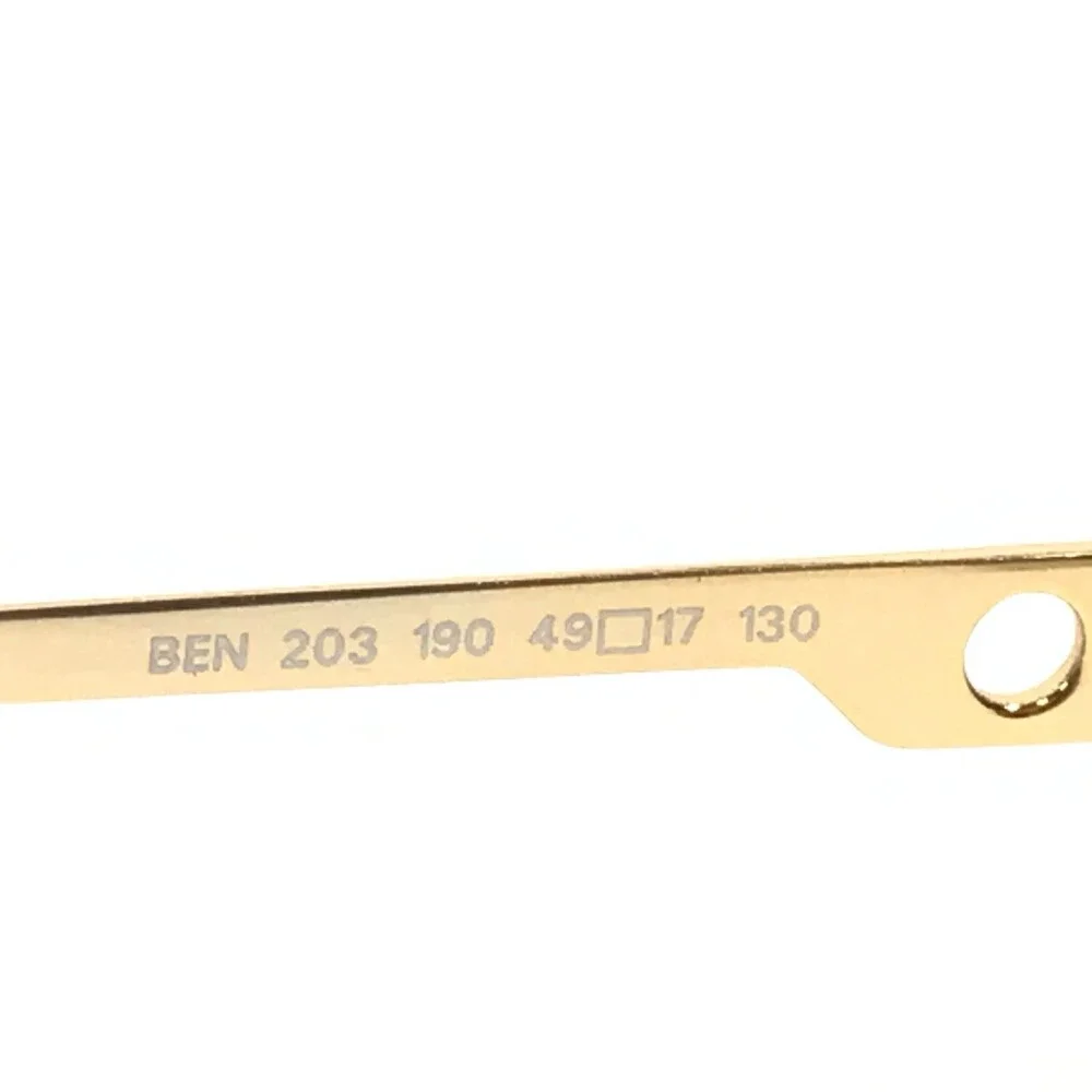 United Colors of Benetton Sunglasses BEN 203 190 Black Gold Round w/ Blue Lenses